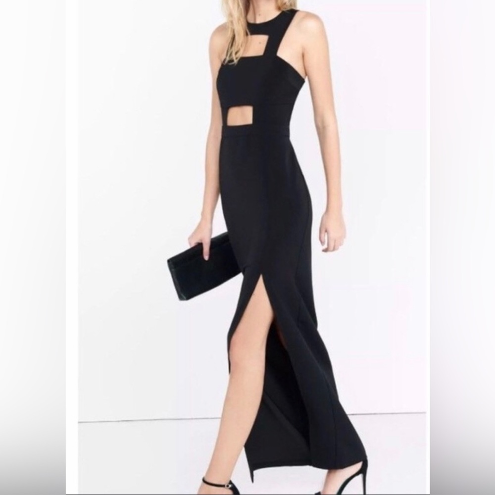 Express Black Front Cutout Dress
